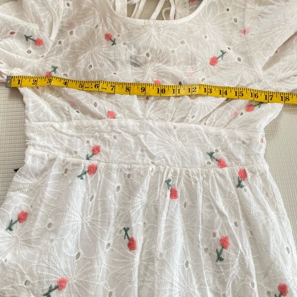 DAZY Floral Embroidery Eyelet Embroidery Tie Back Dress size M - Picture 13 of 13